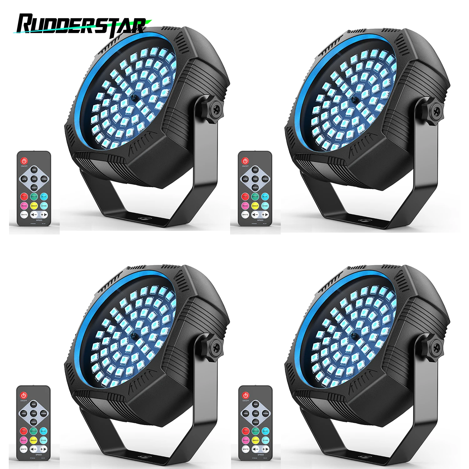 

4 шт. RGB 4IN1 сценическое освещение мини светодиодные Par огни с дистанционным управлением DJ вечерние огни для диско-клуба, свадьбы, дня рождения, театра