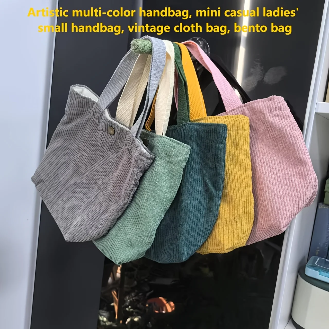 Fashionable Women's Handbag - Polyester Lining, Washable by Hand - Perfect for Shopping and Everyday Use, Multi-Colored Lunch Bag, Lunch Box Bag (Non-Food Contact)