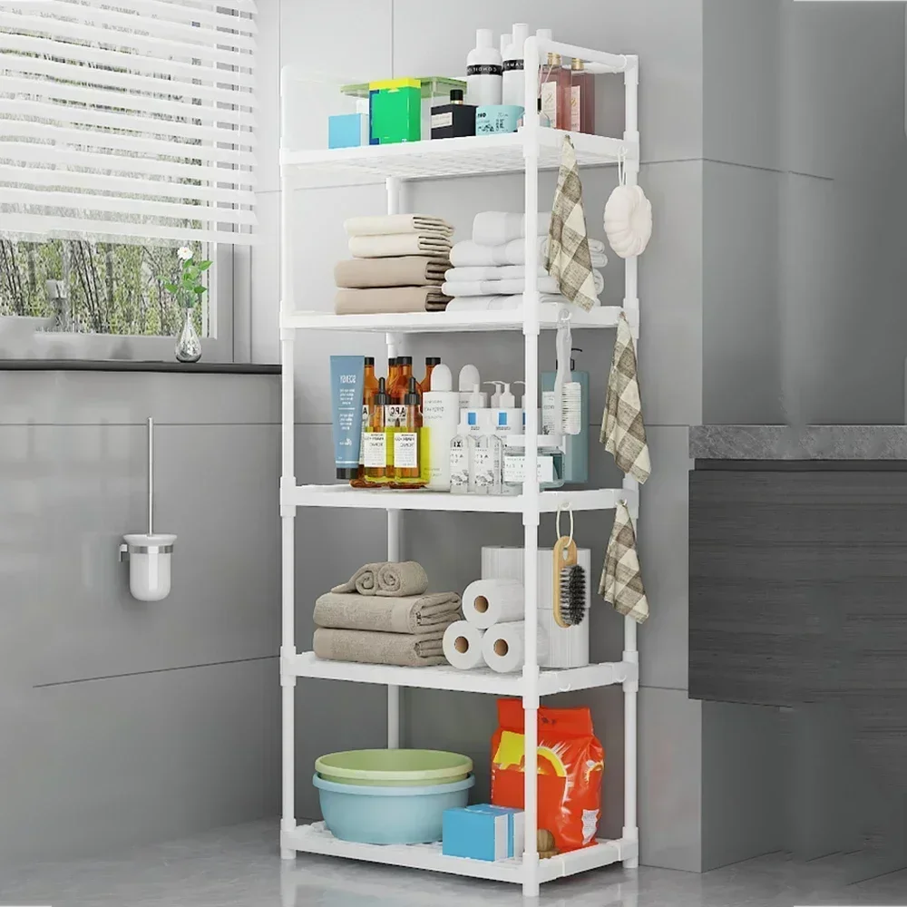 Kitchen Organization Storage Rack To Toilet Shelf Storage Shelf Stackable Basket Bathroom Adjustable Shelves Storage Organizer