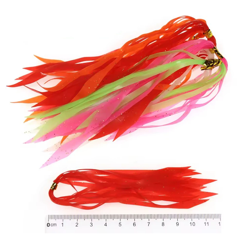 Ellllv Faldas de pulpo de silicona coloridas para jig de agua salada