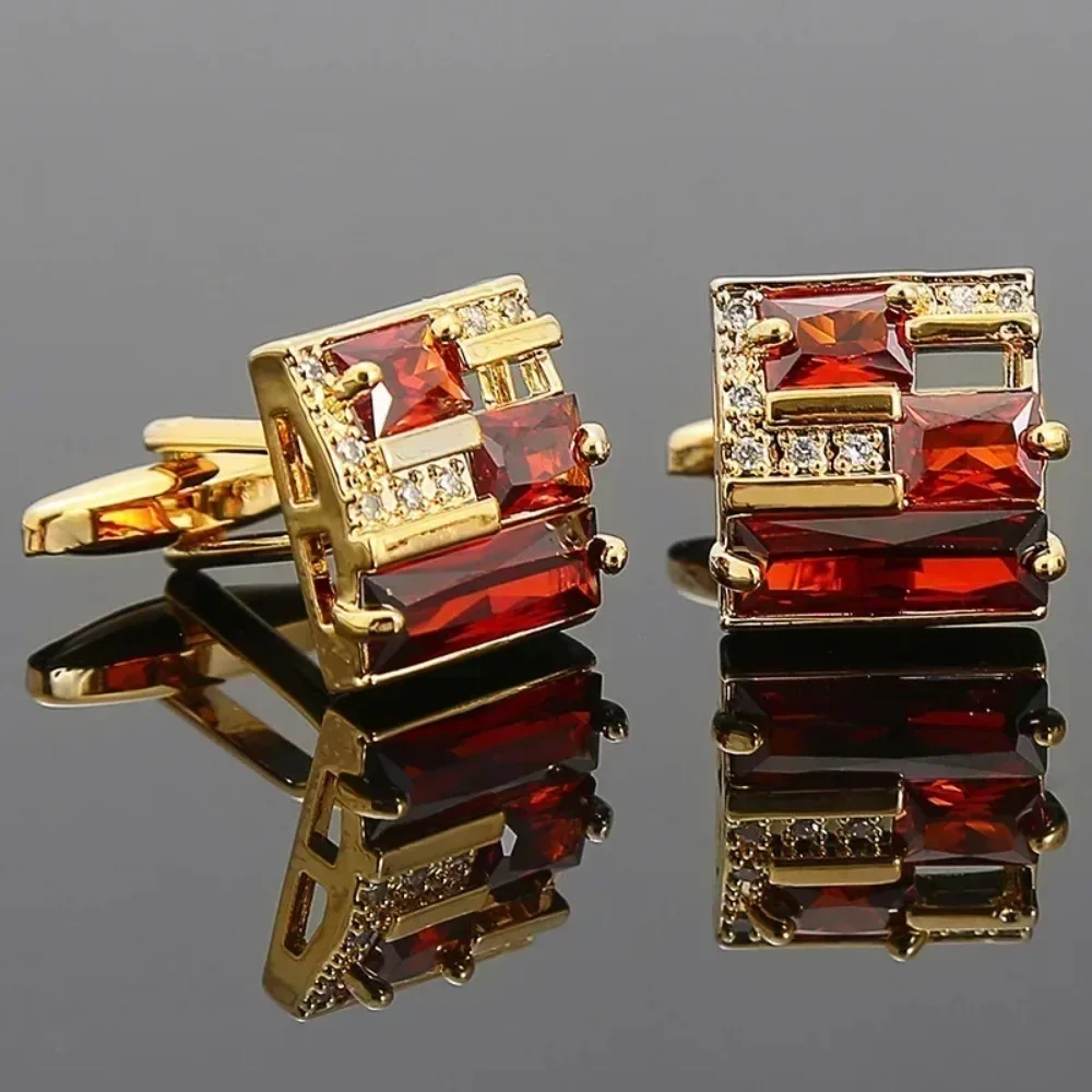 Fashion Hollow Out Metal Cufflinks Light Luxury French Shirt Cuff Accessories for Men and Women\'s Business Wedding Gifts