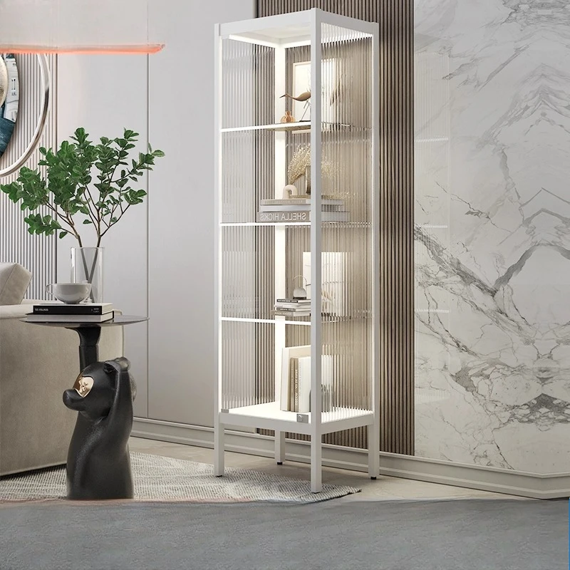 Light Luxury Changhong Glass Showcase Edge Storage Figure Model Living Room Lego Modern