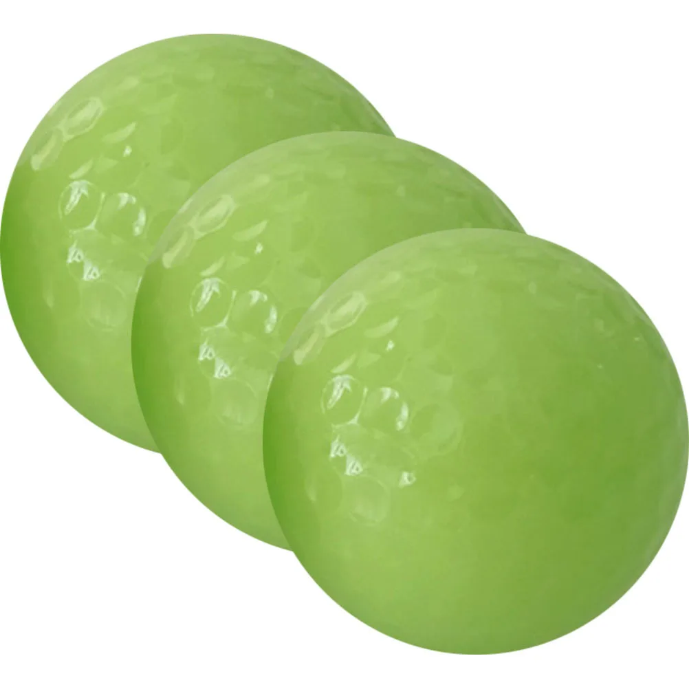 

3Pcs Night Glow Golf Balls Soft Durable Fluorescent Luminous Practice Training Balls for Outdoor Night Luminous Ball