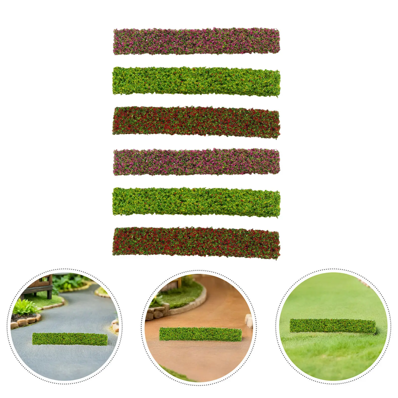6Pcs Miniature Shrub Clusters Realistic Static Foliage for Architectural Models Dioramas Railway Landscapes Garden Scenery DIY