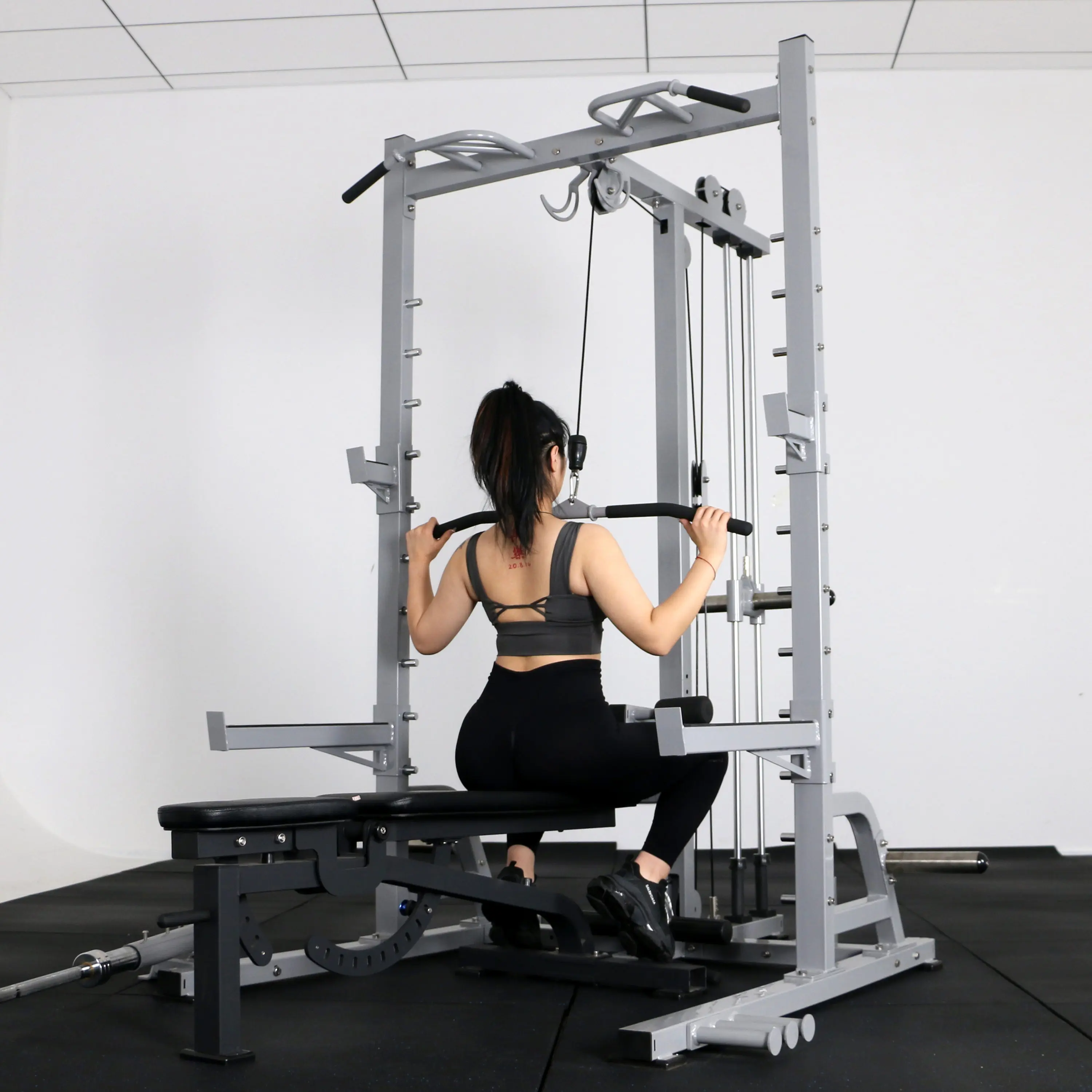 EMFitness New Arrival Squat Rack With Optional Lat Pull-Down Attachment