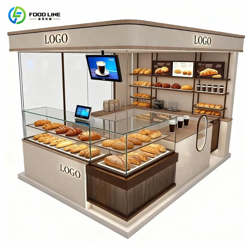 Hot Sale Custom Fancy Ice Cream Bubble Tea Juice Shop Interior Design Display Cabinet Coffee Milk Tea Shop Counter Table Order
