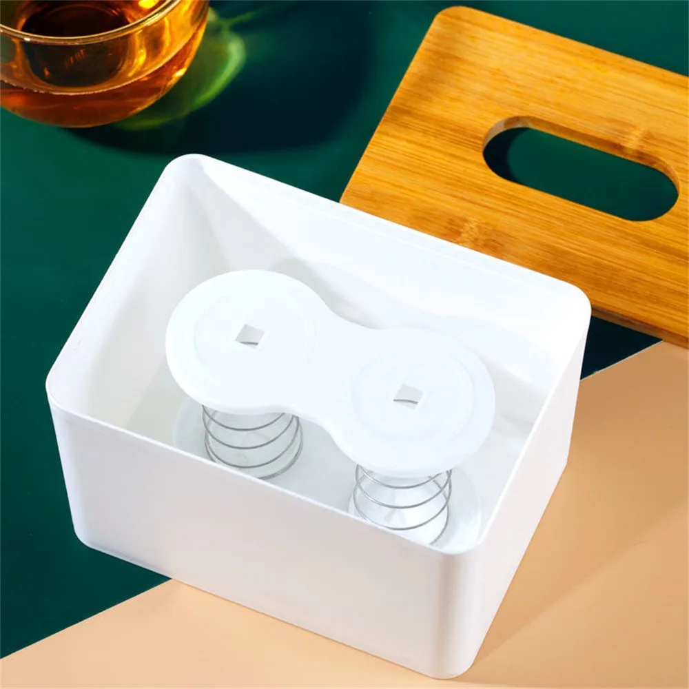 Elastic Paper Artifact Tissue Distribution Kitchen Storage Double Spring Design Paper Towel Spring Pallet Paper Towel Holder