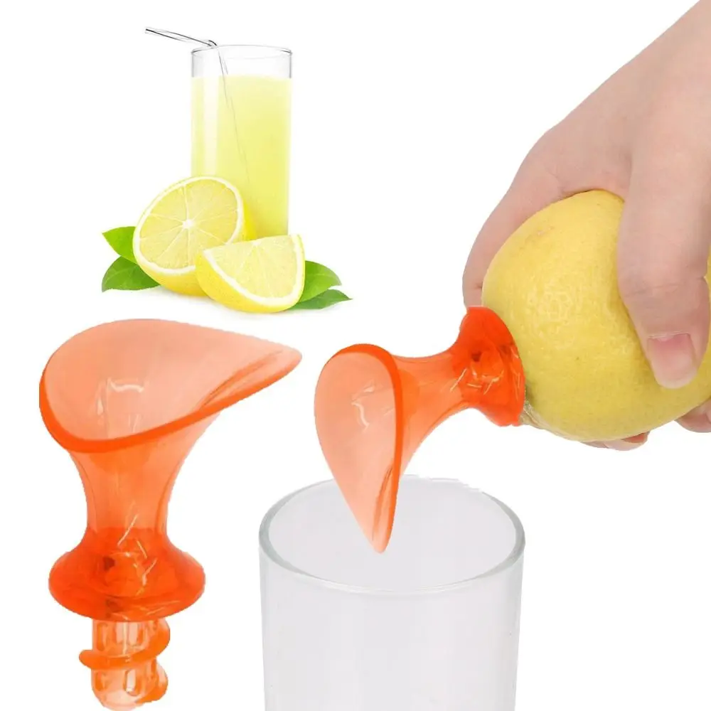 Multifunctional Plastic Lemon Juice Squeezer Ergonomics Random Color Lemon Pourer Screw Manual Hand Juicer Limes