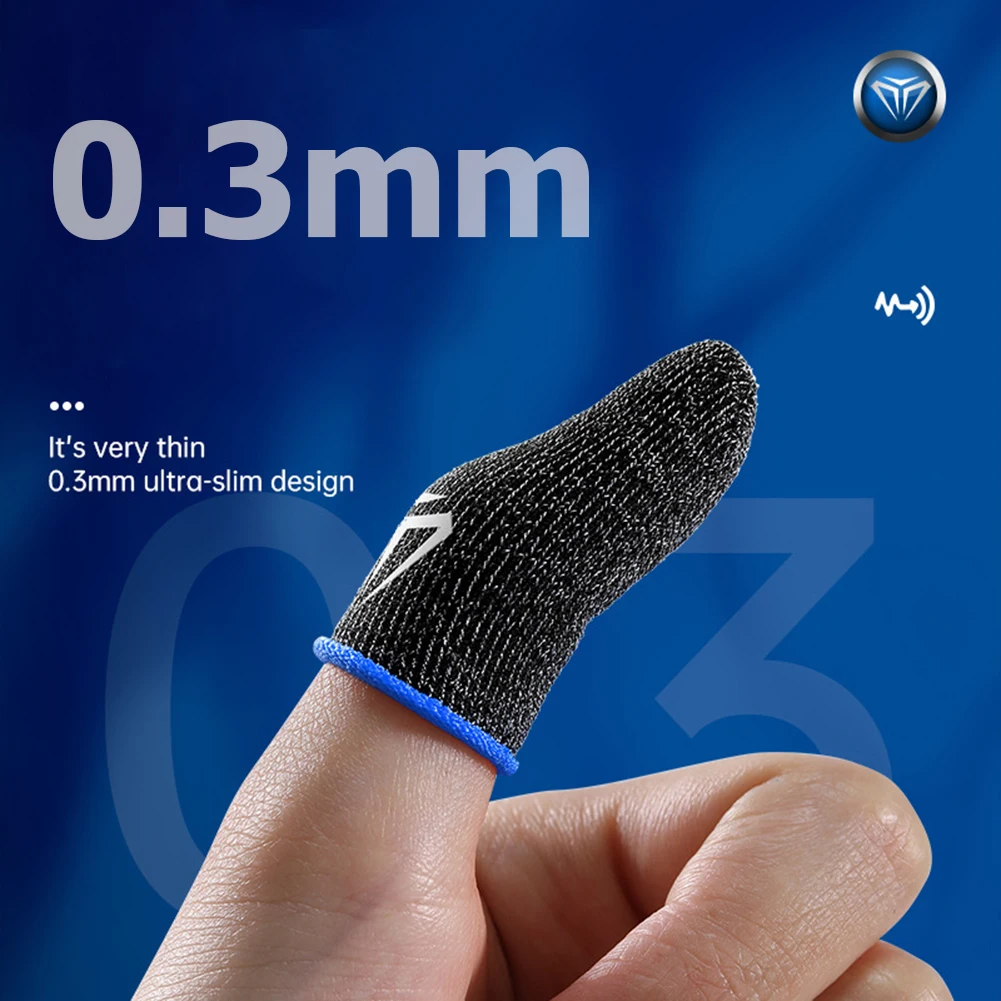 1-10Pair Finger Cots Gaming Fingertips Glove Ultra-thin Breathable Sweatproof Touch Screen Gaming Finger Sleeves For PUBG Mobile