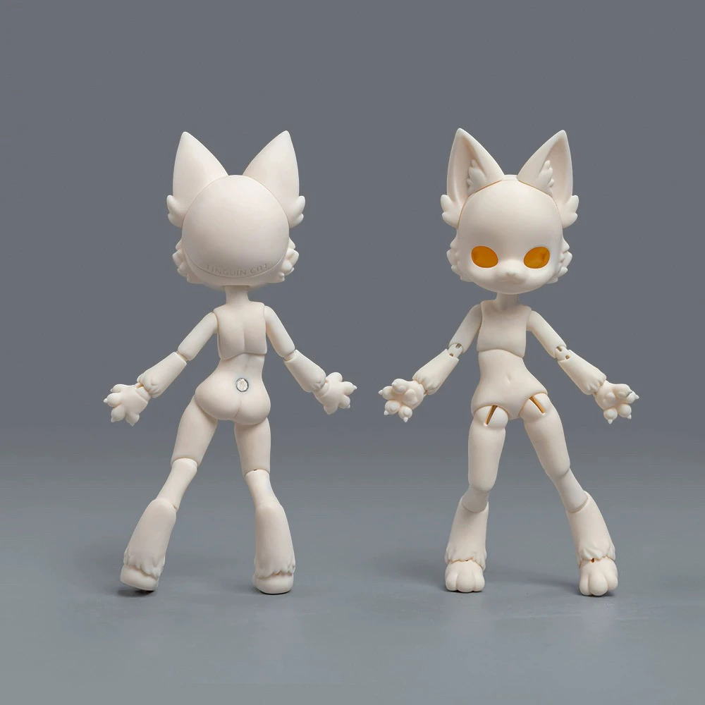 لطيف 1/12 مقياس القط الوحش الجسم Bjd دمية الجسم يمكن إرفاق الطين رئيس Ob11 الغضب Bjd نموذج دمية لعبة هدية