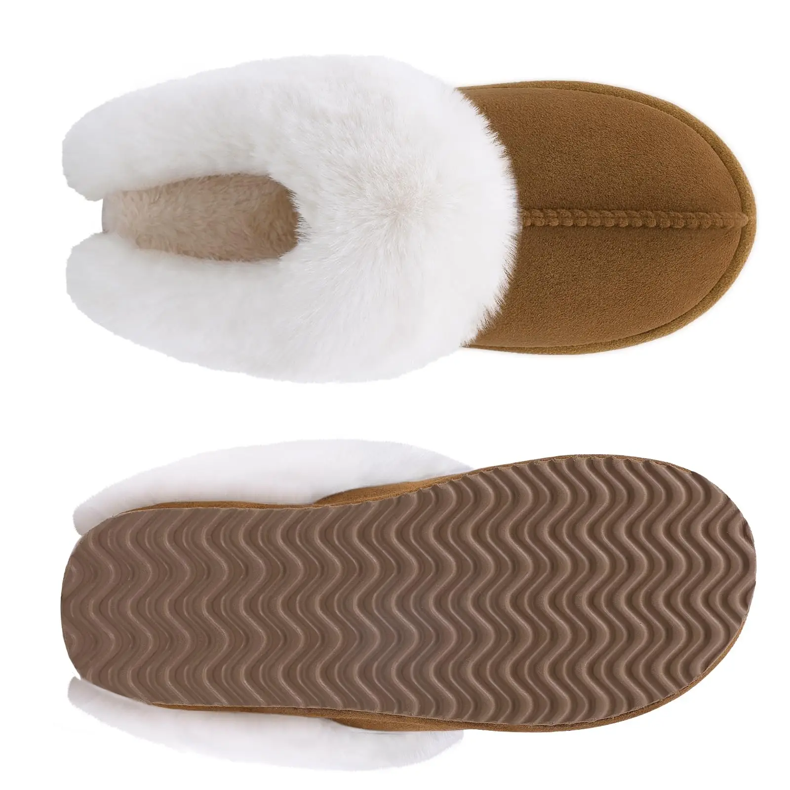 Fashion Brand Fluffy Women Slippers Winter Fuzzy House Shoes Classic Suede Fur Collar Slippers Indoor Soft Antiskid Women Shoes