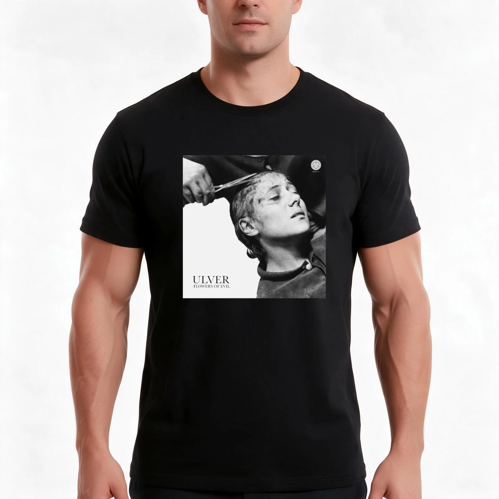 Ulver Flowers of Evil Album Artwork T-Shirt, Summer Casual Cotton Tee, Oversized Streetwear Tops, Vintage Graphic Print