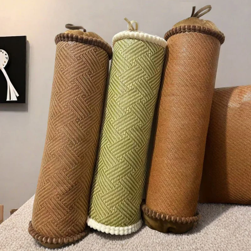 50x15cm summer rattan candy pillow sofa back cushion cylindrical neck pillow health care