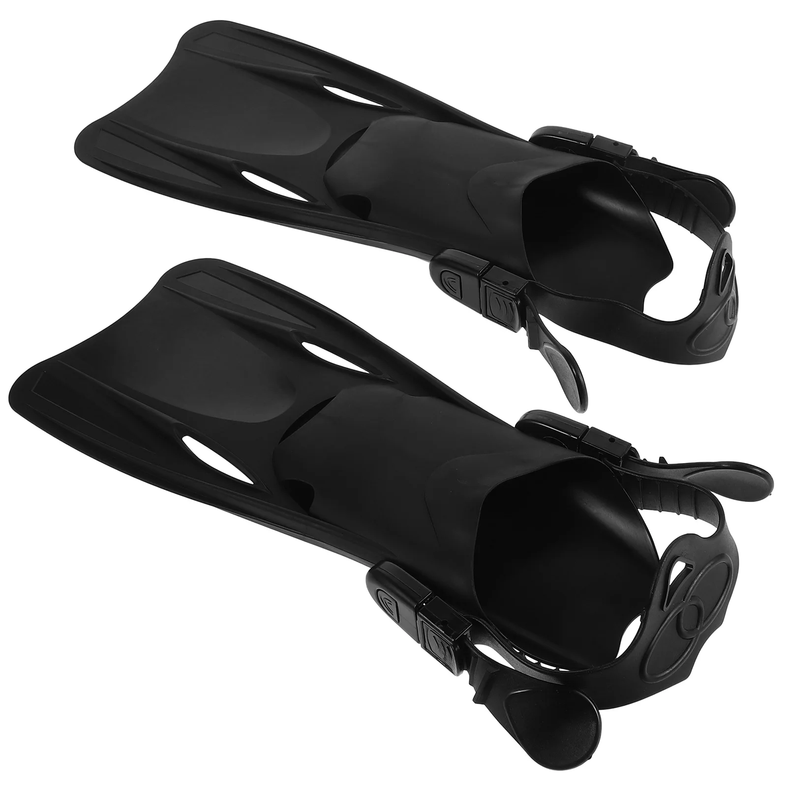 Adjustable Adult Swimming Fins Black Diving Flippers Webbed Gloves Snorkeling Mermaid Travel Kids Lap Underwater