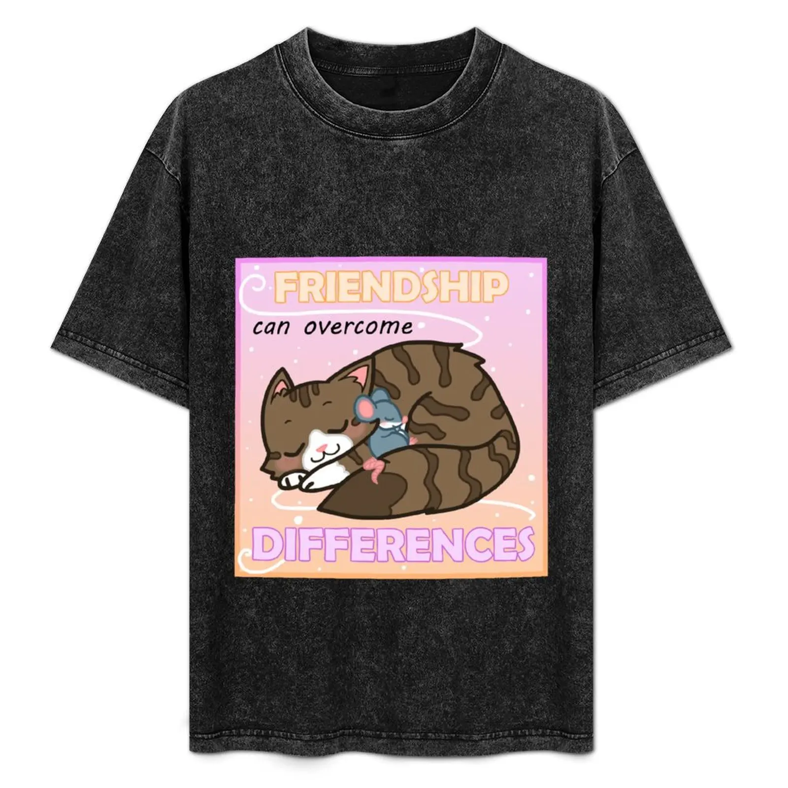 

Friendship can overcome differences T-Shirt custom t shirt for a boy funny gifts tshirts for men