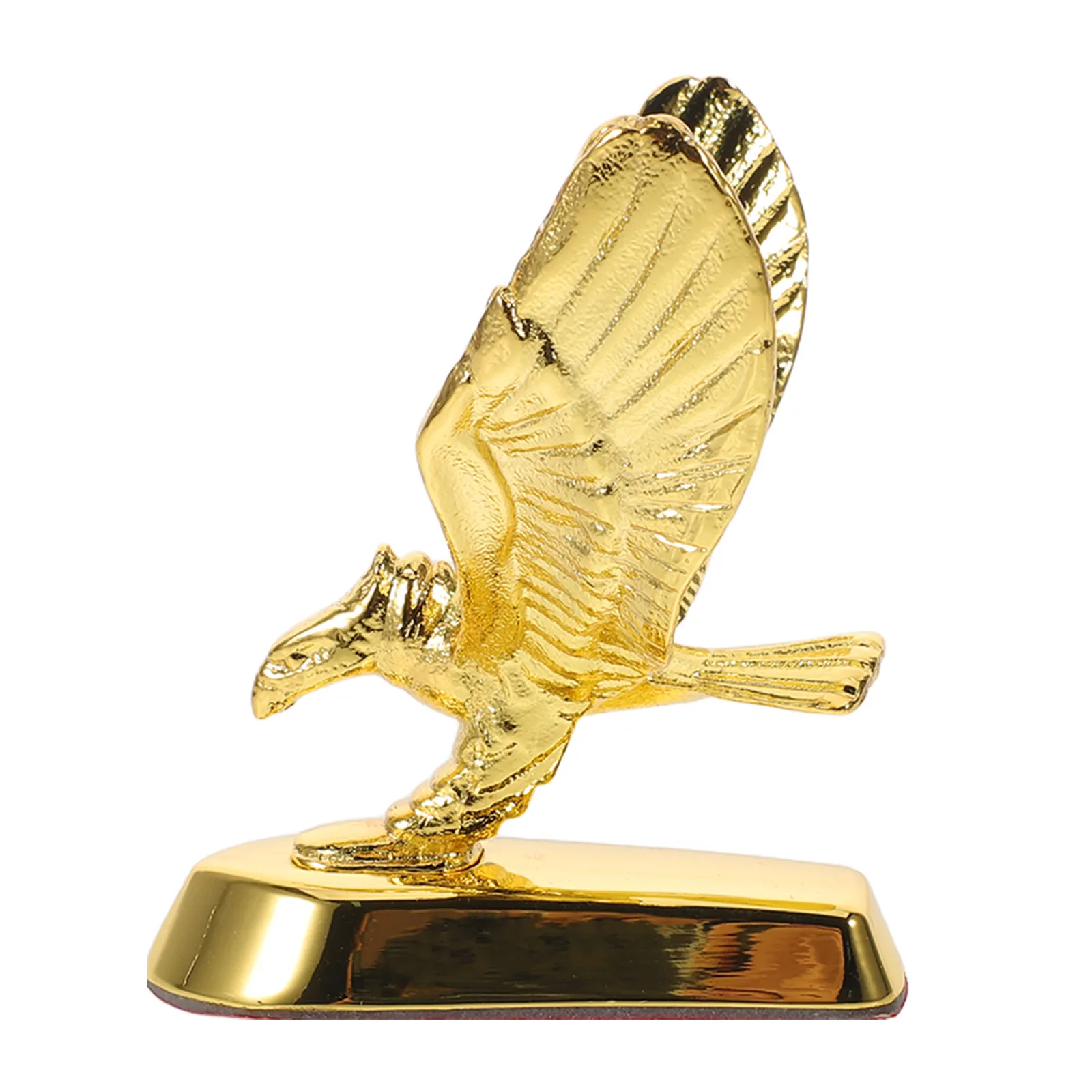 

Metal Car Badge Eagle 3D Sculpture Gold Finish Hood Ornament Auto Styling Decal Sticker for Cars Bumpers Oil Tank Covers