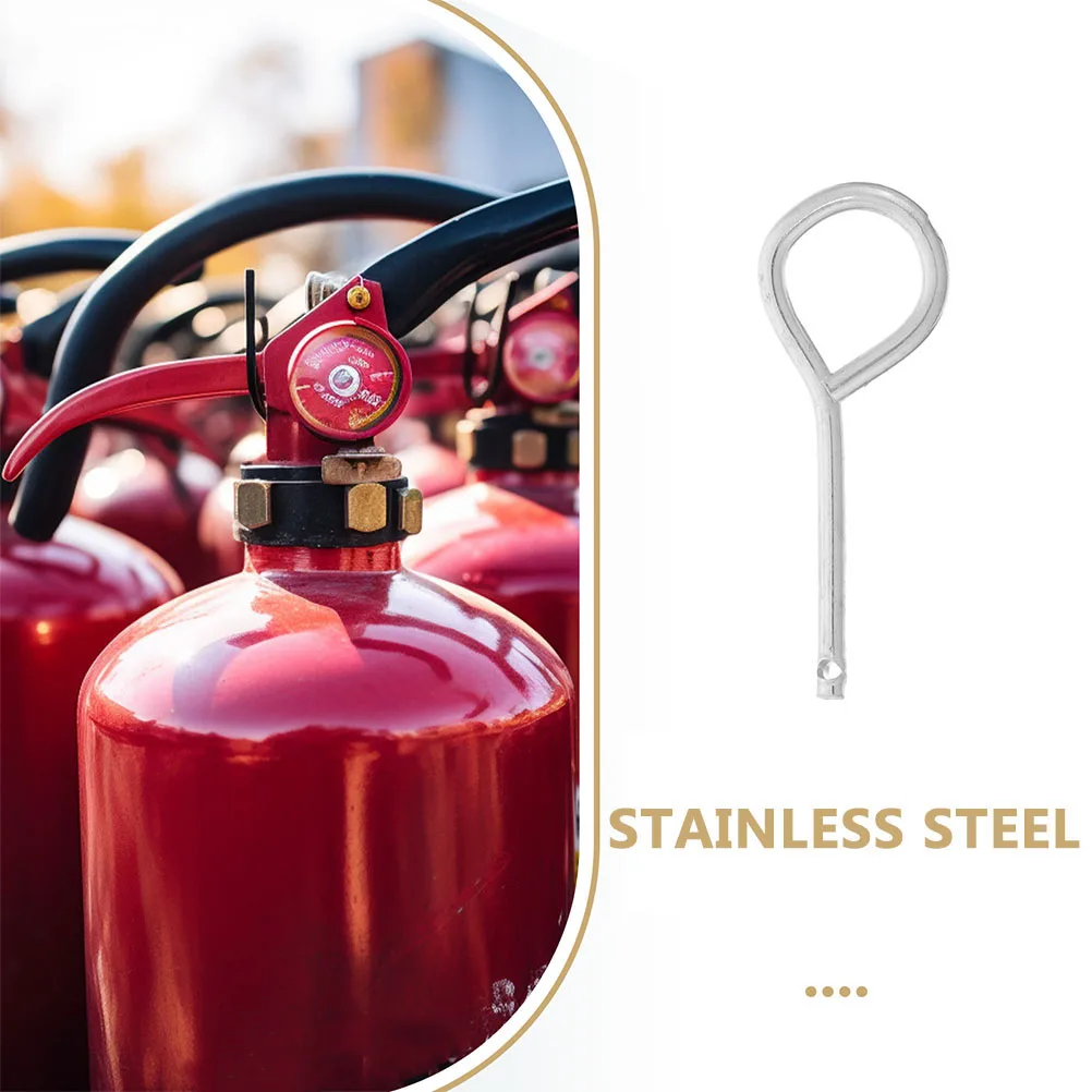 

100pcs Fire Extinguisher Pins Stainless Steel Safety Locks Pull Pins Equipment Supplies Tools Vehicle Home Office Protection