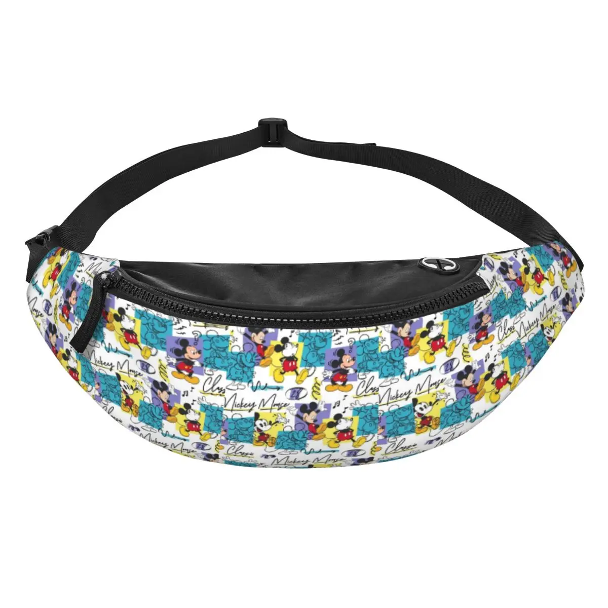 

Поясная сумка-бананка с Микки Маусом в стиле аниме для мужчин и женщин, мультяшная сумка через плечо для путешествий, походов, телефона и денег
