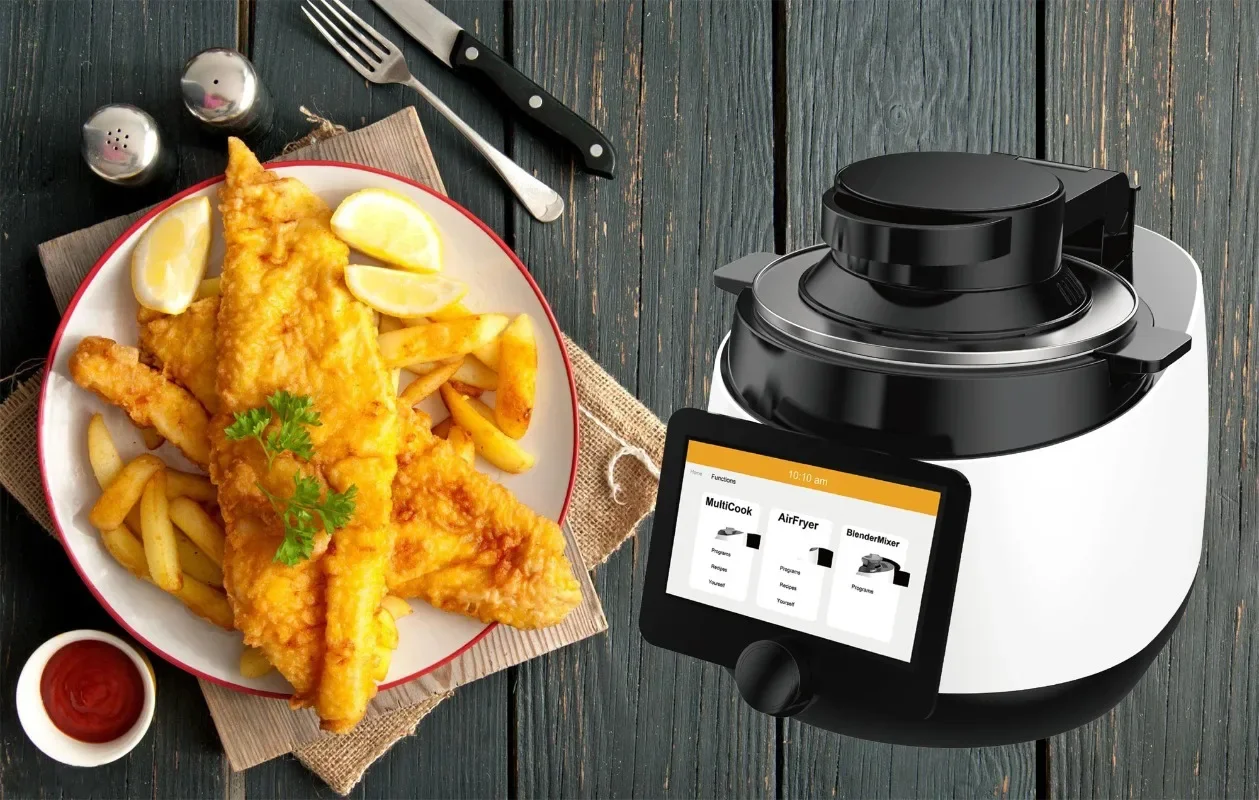Multi-Functional Kitchen Machine – Thermal Cooker, Soup Maker, Food Processor & Air Fryer (New Style)