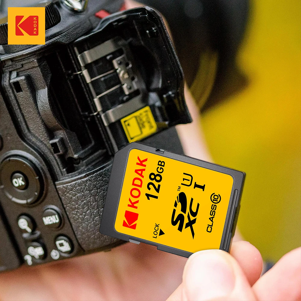 

KODAK 100% оригинальные 64 ГБ 128 ГБ карты памяти SD Class10 256 ГБ U1 HD SD-карта карты памяти SDXC V30 карты памяти для камеры