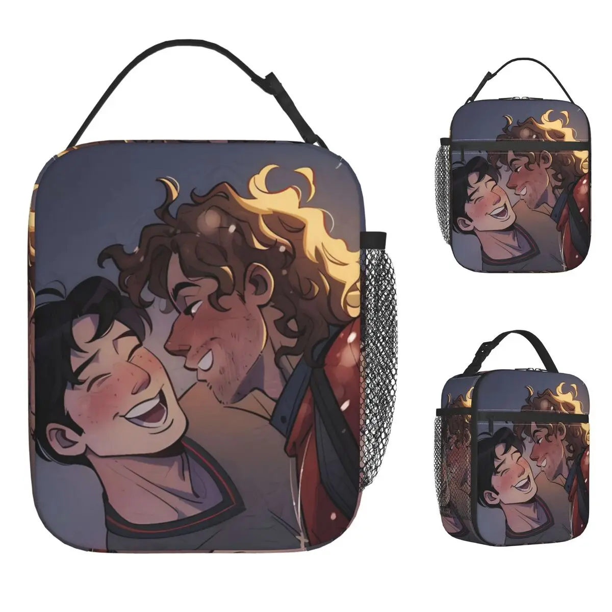 ساخنة منافس إيليا و شين حقيبة الغداء صندوق غداء مدرسي الجمالية طباعة الحرارية حمل حقائب اليد مقاوم للماء حقيبة للحفاظ على البرودة المحمولة