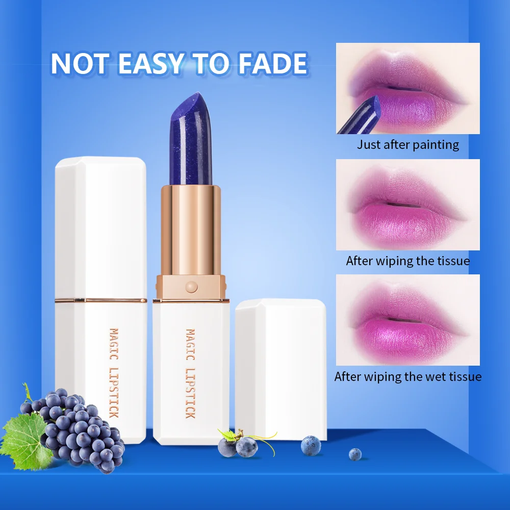 lakerain 6 Colors Magic Lipstick Temperature Color Changing Lip Stain Gloss Moisturizing And Long Lasting Waterproof Lip Balm