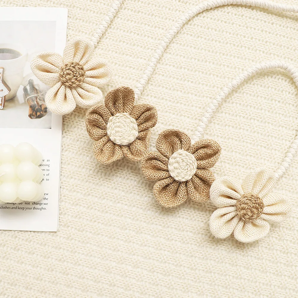 2pcs Curtain Tiebacks Bendable Curtain Buckle Flower Shaped Straps Curtain Decorative Accessories