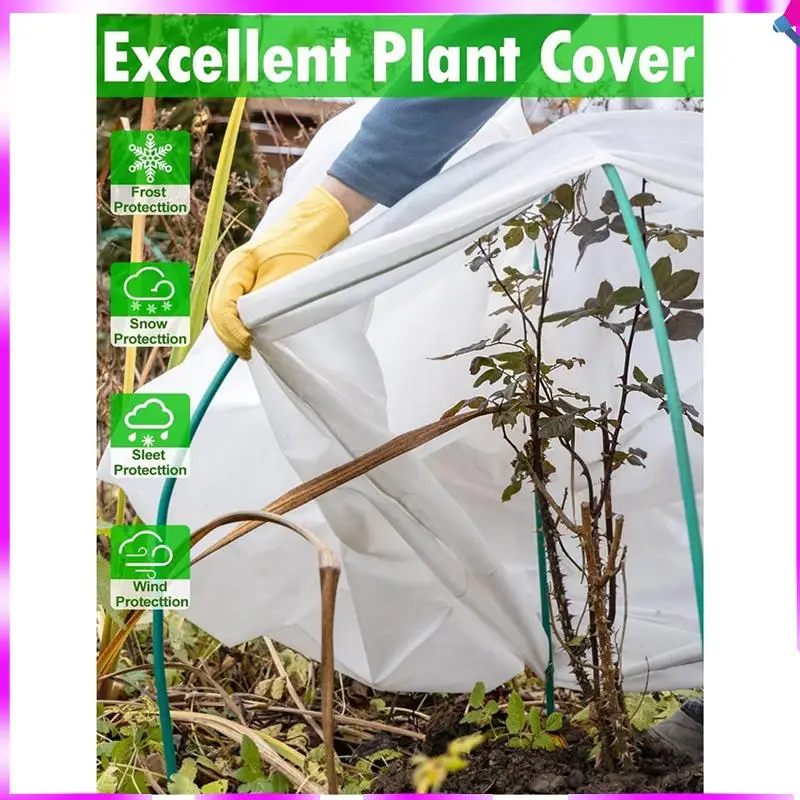 N96R 6Pcs 야외 식물 보호기 식물 커버 동결 보호, 과일 나무에 대한 24X32inch 추운 날씨 서리 천 담요