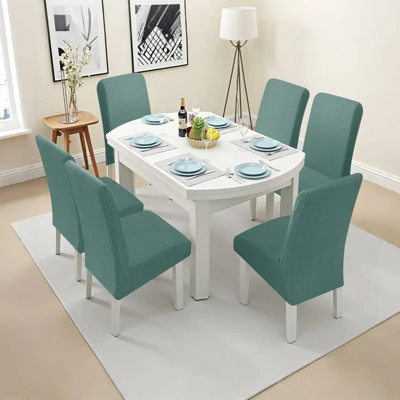 Jacquard Stretch XL Size Chair Covers for Dining Room Water Repellent High Back Chairs Cover Elastic Chair Cover Stretch