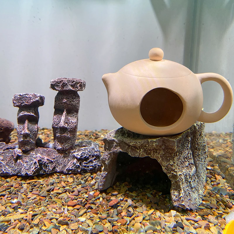 Creative Clay Aquarium Decoration Cartoon Ceramics Fish Tank Landscaping Special-shaped Fish Prawn Shelter Spawning Tank