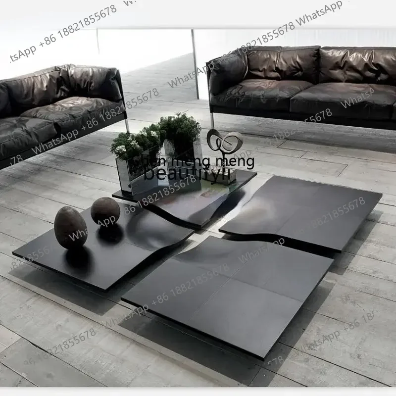 

new Nordic Coffee Table Modern Simple Small Apartment Living Room Furniture Square Geometric Storage Coffee Table Tea Table ss