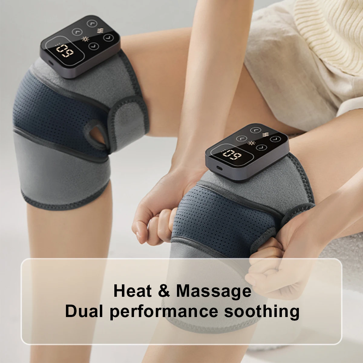 스마트 전기 무릎 마사지기 통증 완화 히팅 기능 휴대용 온열 무릎 마사지기
