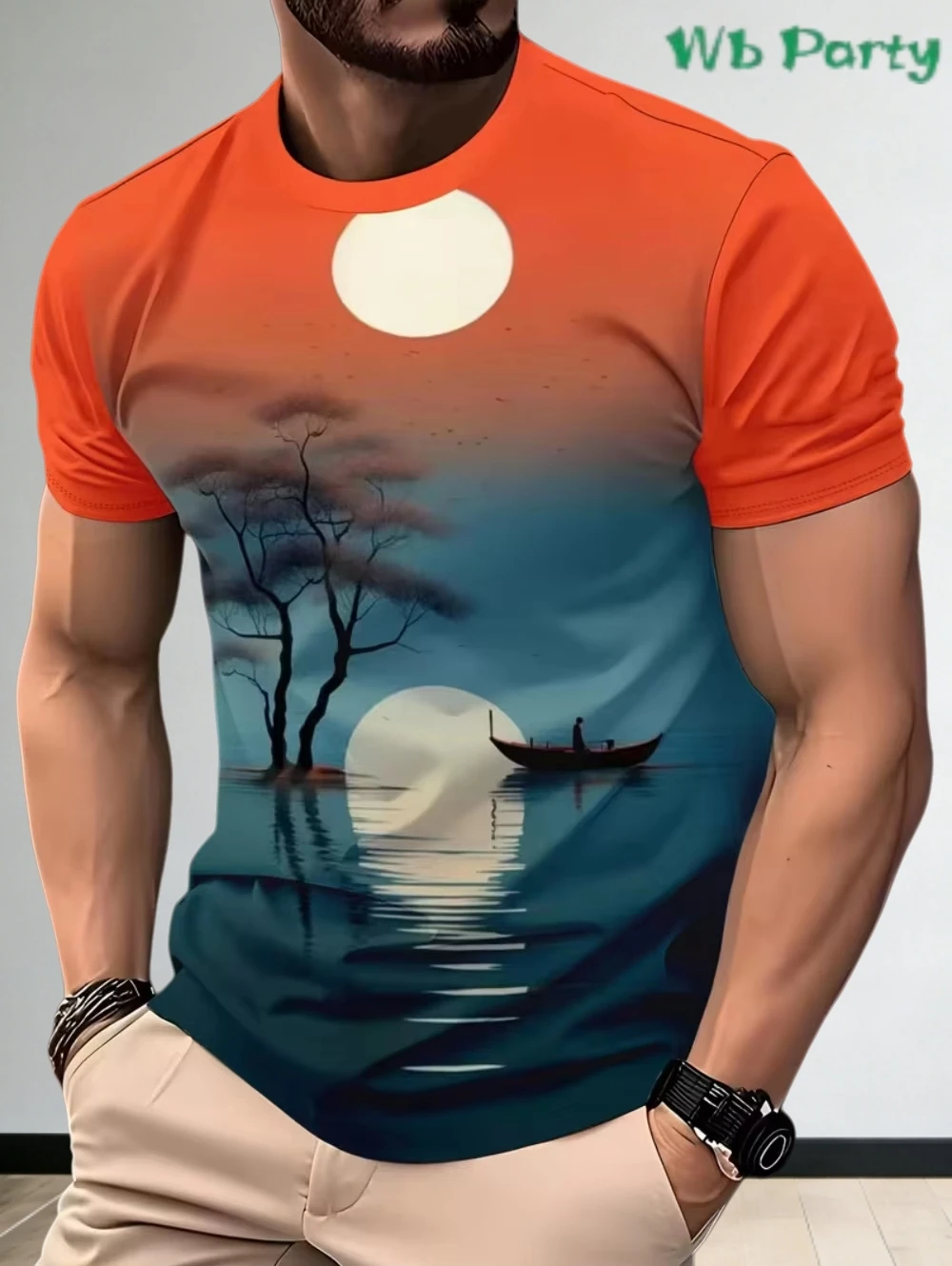 

Мужские футболки с 3D-принтом «Летние горы и реки», стиль «Пейзаж природы», повседневные, свободные, для активного отдыха, с коротким рукавом, в стиле Харадзюку, мужской топ