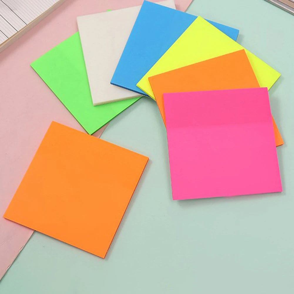 10pcs Note Paper Message Card Writing Stationery 50 Sheets School Office Self Adhesive Classification DIY Recording Removable
