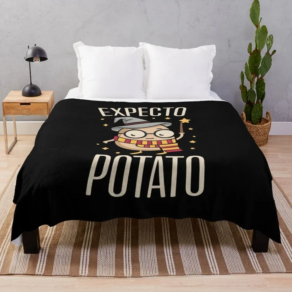 

Expecto Potato - Wizard Funny Throw Blanket