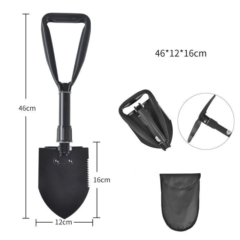 

Outdoor multifunctional soldier shovel, foldable small soldier shovel, fishing shovel, vehicle mounted multi-purpose iron shovel