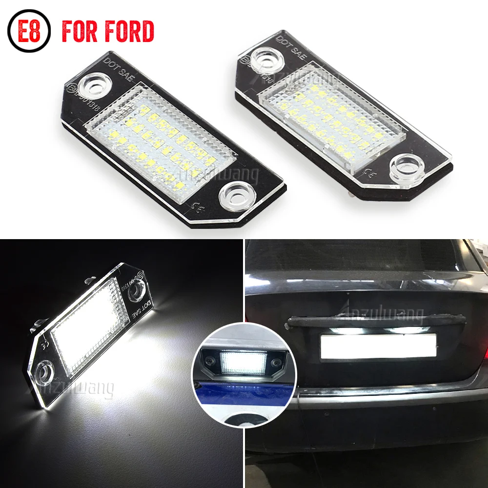 2x Fits For Ford Focus C-MAX I Focus MK2 2003-2008 Canbus Led License Plate Lights Auto Tag Lamp