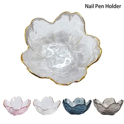 Flower Glass Crystal Manicure Tools Nail Art Tools Flower Nail Brush Holder Multifunctional Washing Cup Holder