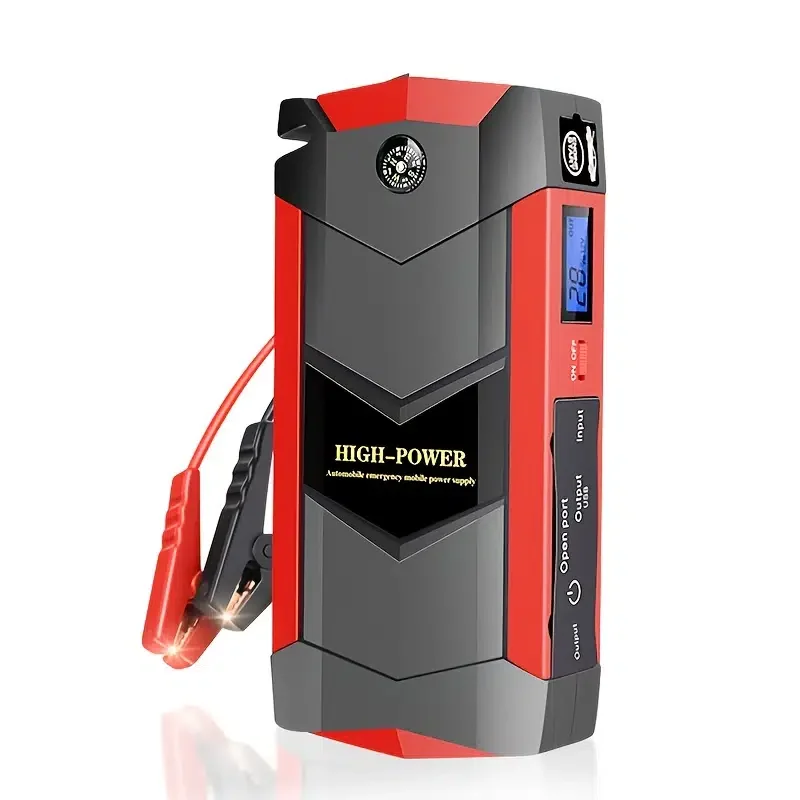 jinanjun20000mAh Car Jump Starter Power Bank, 12V Car Battery Booster Charger With LED Light For Auto Emergency Booster Starting