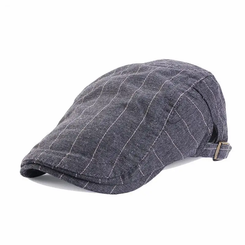 Spring/Summer Breathable Lightweight Double Button Adjustable Beret peaked cap Painter Hat