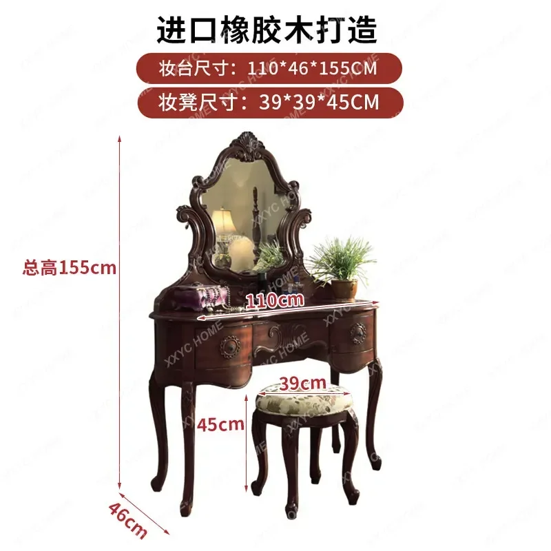 

dresser solid wood small apartment bedroom dresser dresser luxury carved retro makeup table