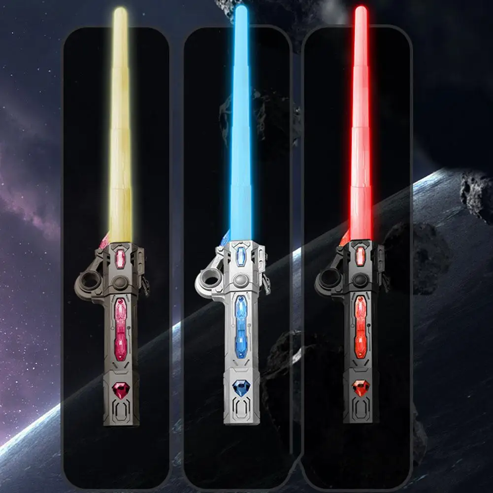 2in1 Retractable Lightsaber Finger Rotating Laser Sword Seven Colour Flash Children Combat Toy Add Party Performance Atmosphere