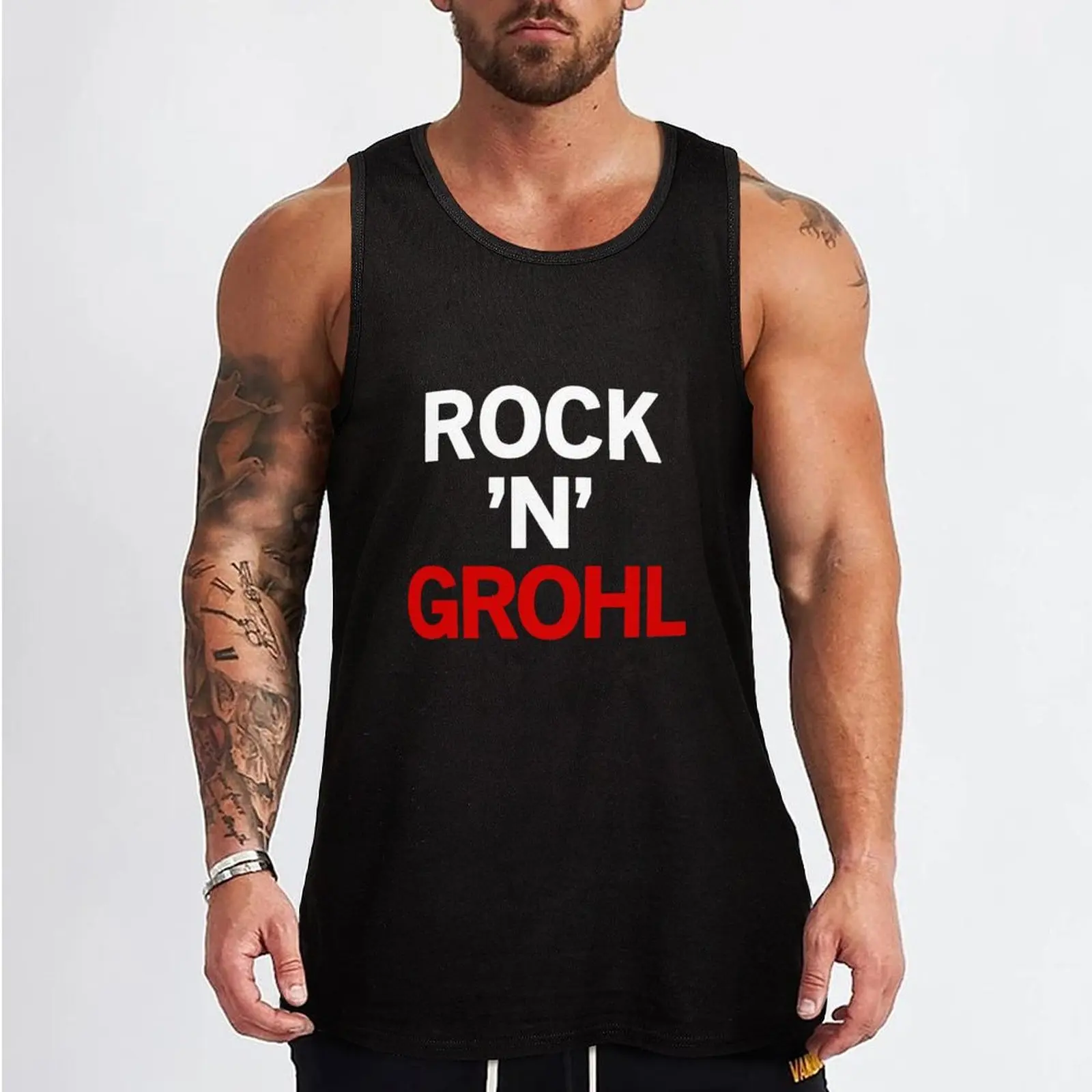 Rock N Grohl, Dave Grohl, As Worn By Dave Grohl Tank Top gym clothes man fitness singlet for men