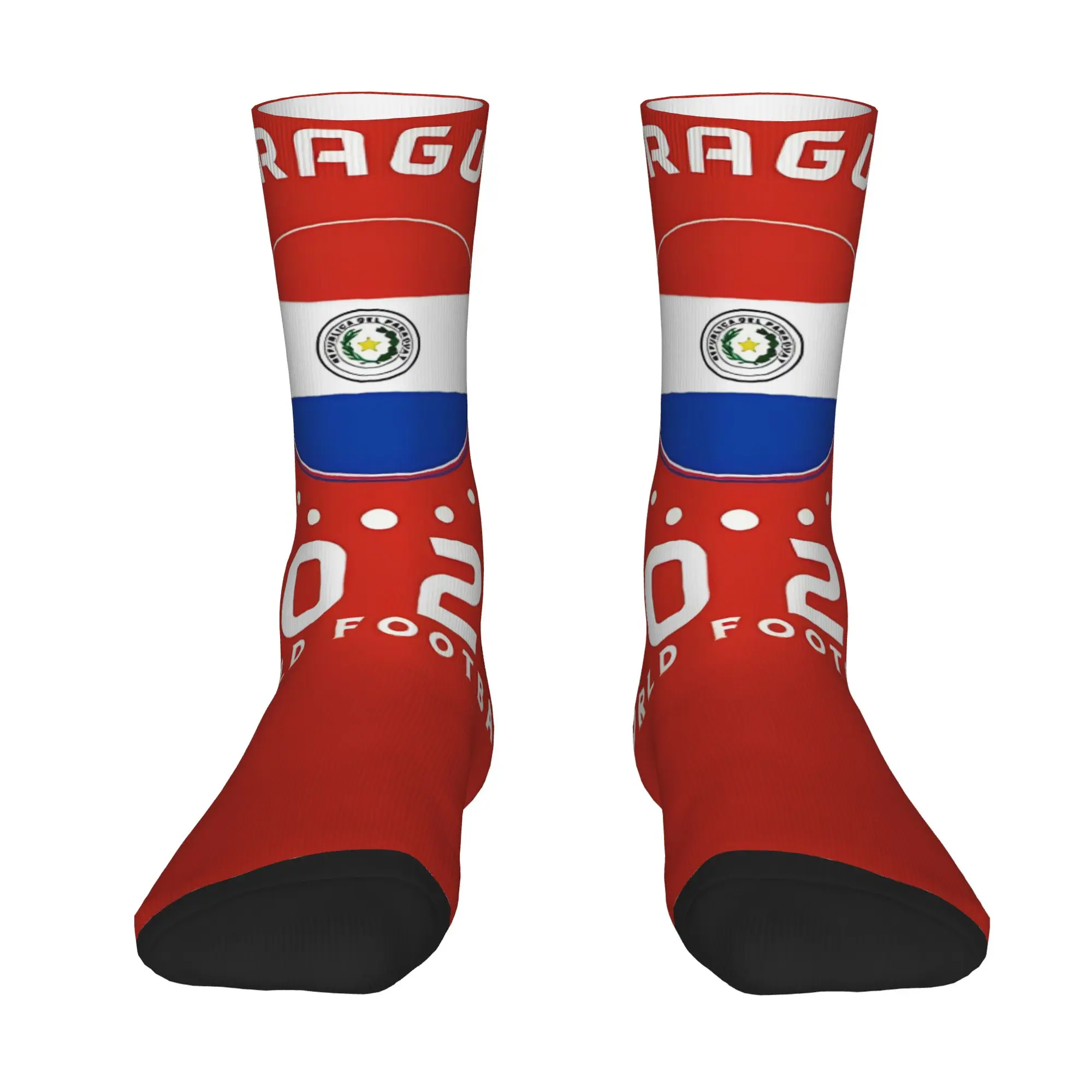 

World Soccer 2026 Paraguay Football Fan Crazy Men's compression Socks Unisex Harajuku Seamless Printed Funny Novelty Crew Sock