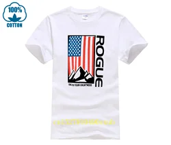 ROGUE Fitness Cool TShirts For Men Slim Fit Short Sleeve Shirt Brand Men's Pure Cotton Oversized Clothing TEE