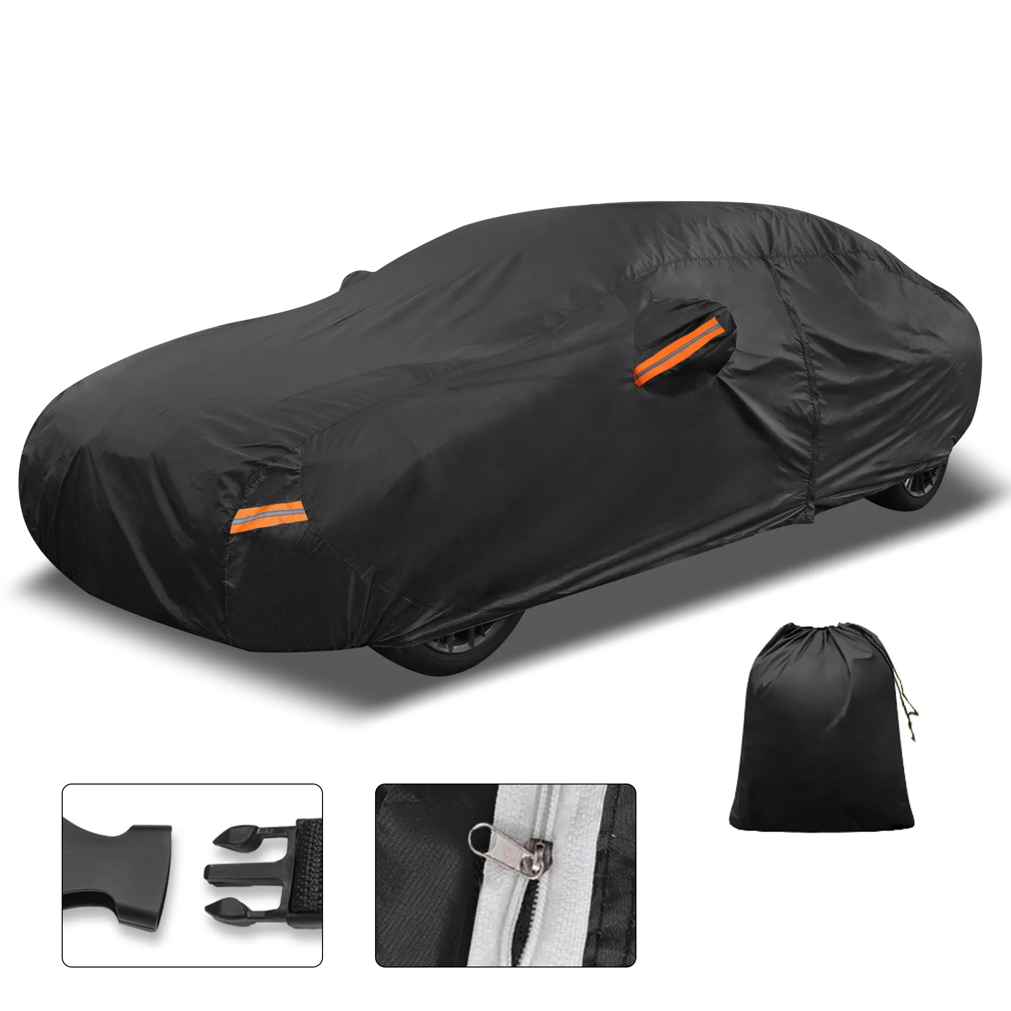 

Автомобильный чехол Motoforti, уличный водонепроницаемый чехол от солнца и дождя, защита от града с левой боковой молнией двери 210D-PU для Genesis G80