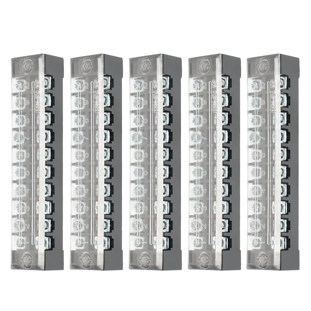 

5Pcs Fixed Terminal Block 1510 Electrical Connector Strip for Durable Secure Wiring in Industrial and Home Applications
