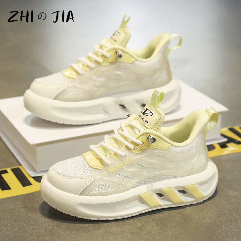 New Children's Sports Shoes Spring Summer Mesh Breathable Sneaker Boys Outdoor Fashion Lightweight Running Shoes