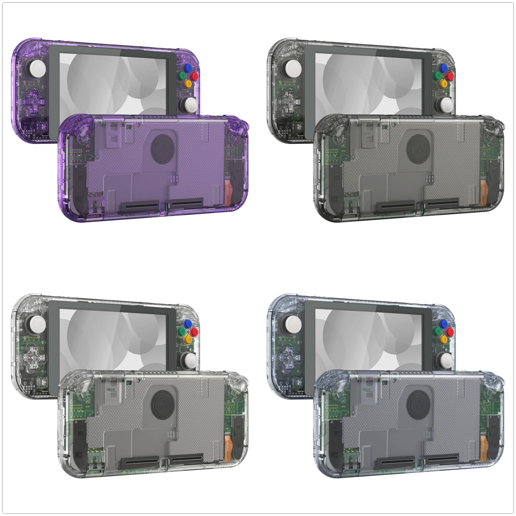 

eXtremeRate Replacement Housing Custom Shell w/Screen Protector & ABXY Buttons for Nintendo Switch Lite - Crystal Clear Series