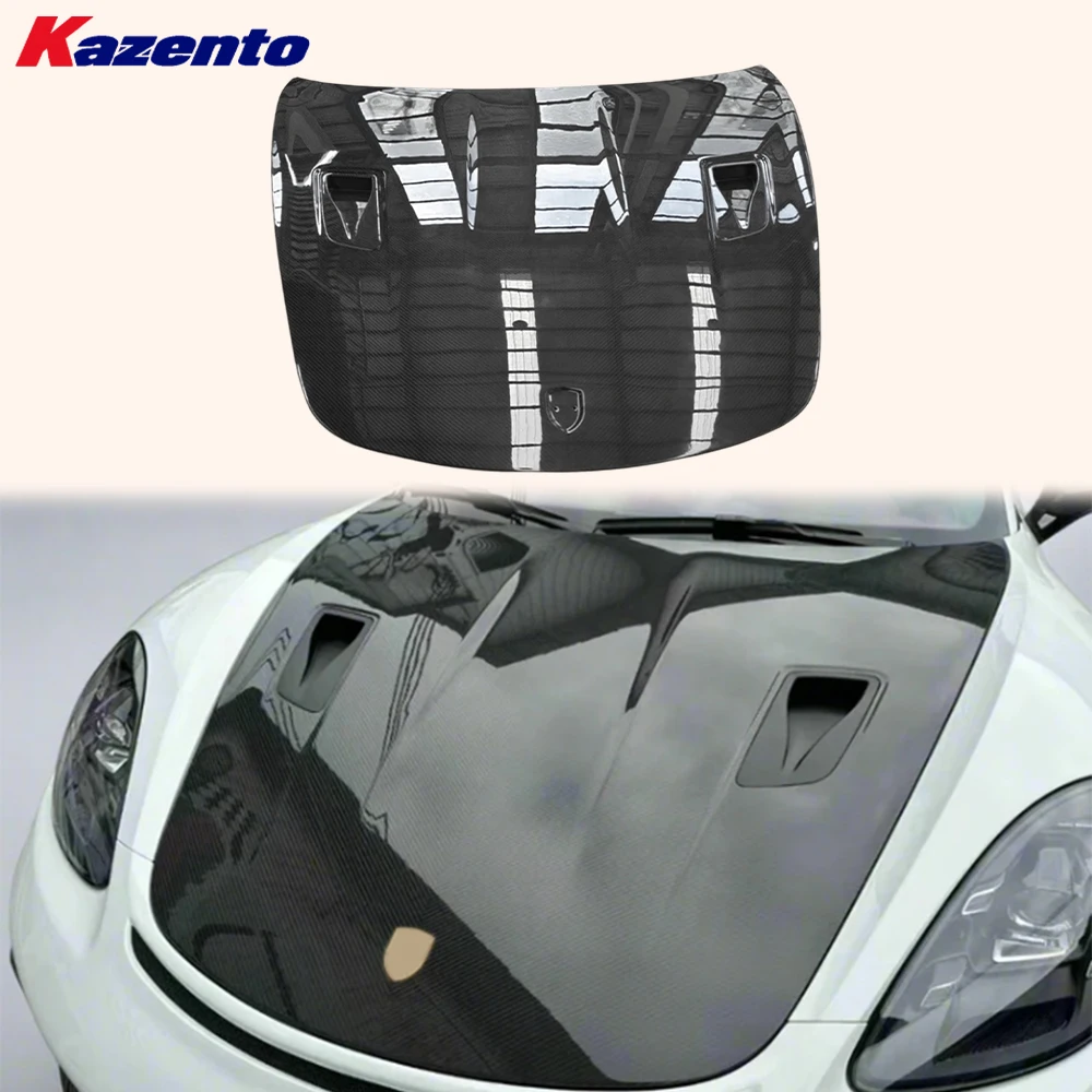 For Porsche 718 Boxster Cayman 16-21 Carbon GT2 RS Style Front Vented Hood( Ocean freight is favorable, welcome to inqury)